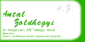 antal zoldhegyi business card